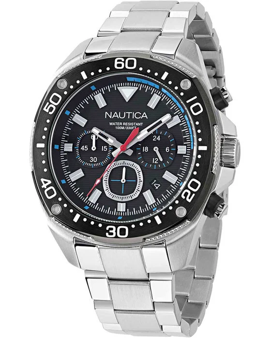 Φωτογραφία προϊόντος: Nautica NCT Bluesail Chronograph, Men's Watch, Silver Stainless Steel Bracelet NAPBSF406