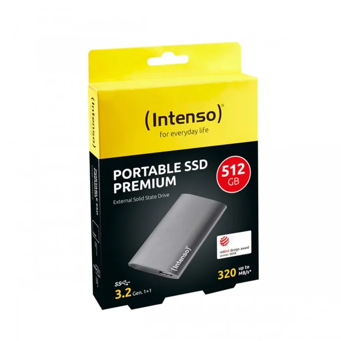Φωτογραφία προϊόντος: Intenso Premium Edition USB 3.2 Εξωτερικός SSD 512GB 1.8″ Ανθρακί - 3823450