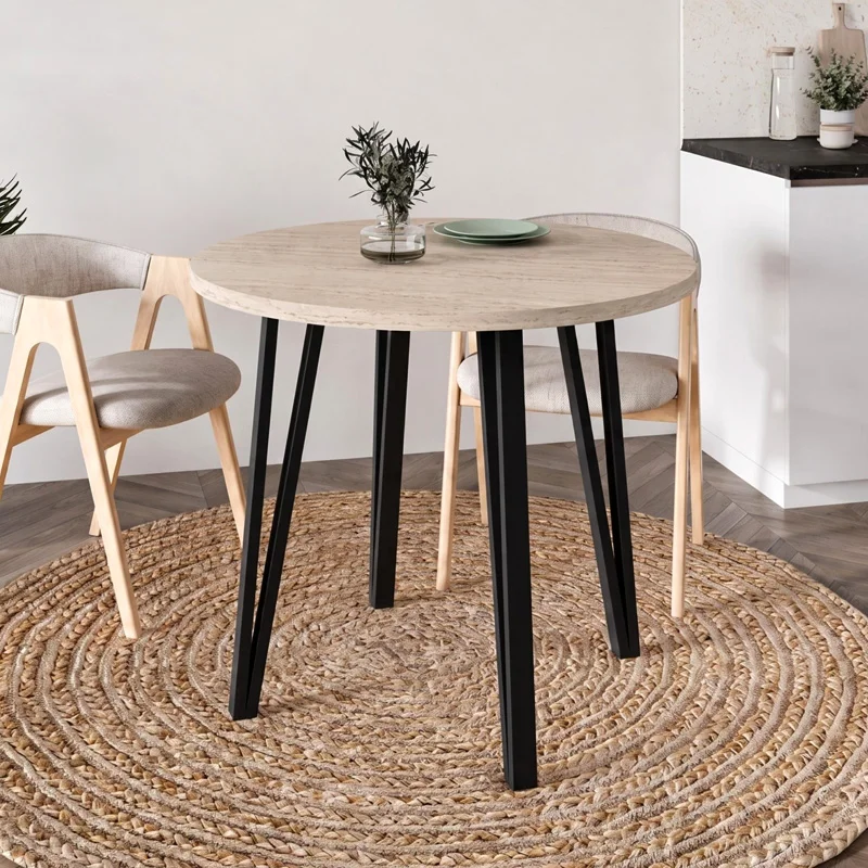 Φωτογραφία προϊόντος: Τραπέζι Xana Megapap Χρώμα Travertine Ø90X77,5Εκ.