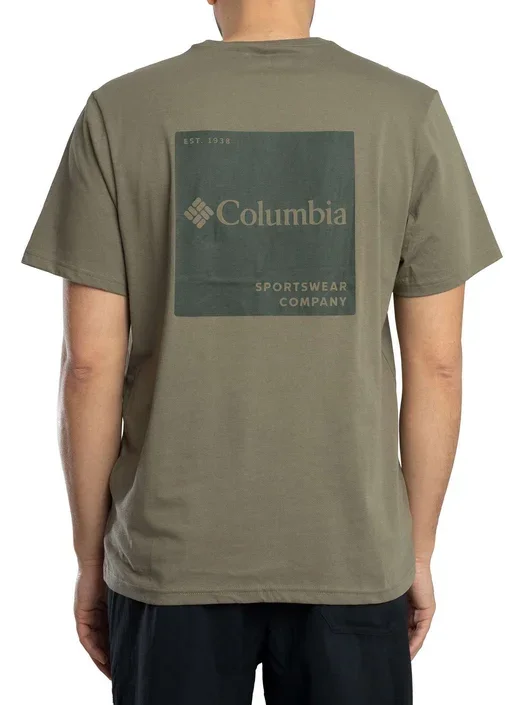 Φωτογραφία προϊόντος: COLUMBIA LOGO BACK GRAPHIC T-SHIRT - STONE GREEN AM3130-398