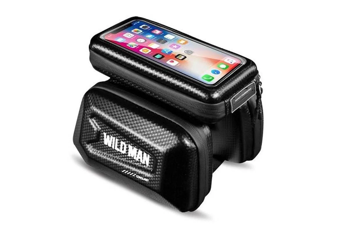 Φωτογραφία προϊόντος: . WILDMAN traveling bag for bike frame with zipper 1,2L (4"-7") E6S black