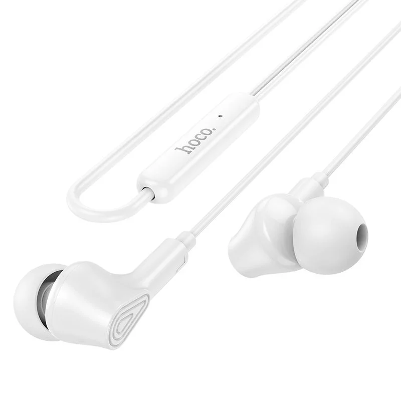 Φωτογραφία προϊόντος: . HOCO wire earphones Jack 3,5 mm with microphone M102 white