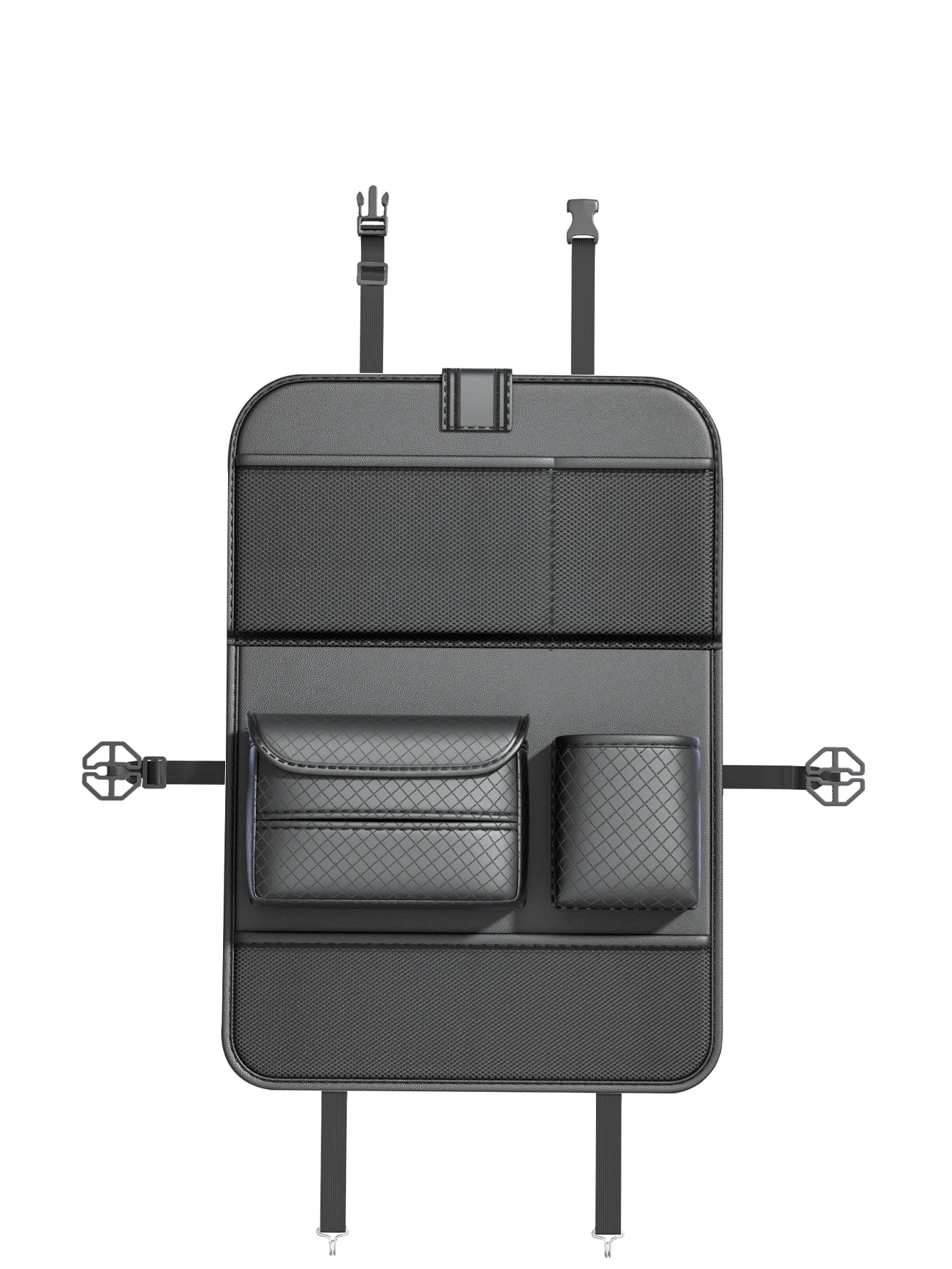 Φωτογραφία προϊόντος: . Foldable Car organizer for front seats with compartments D03-B black