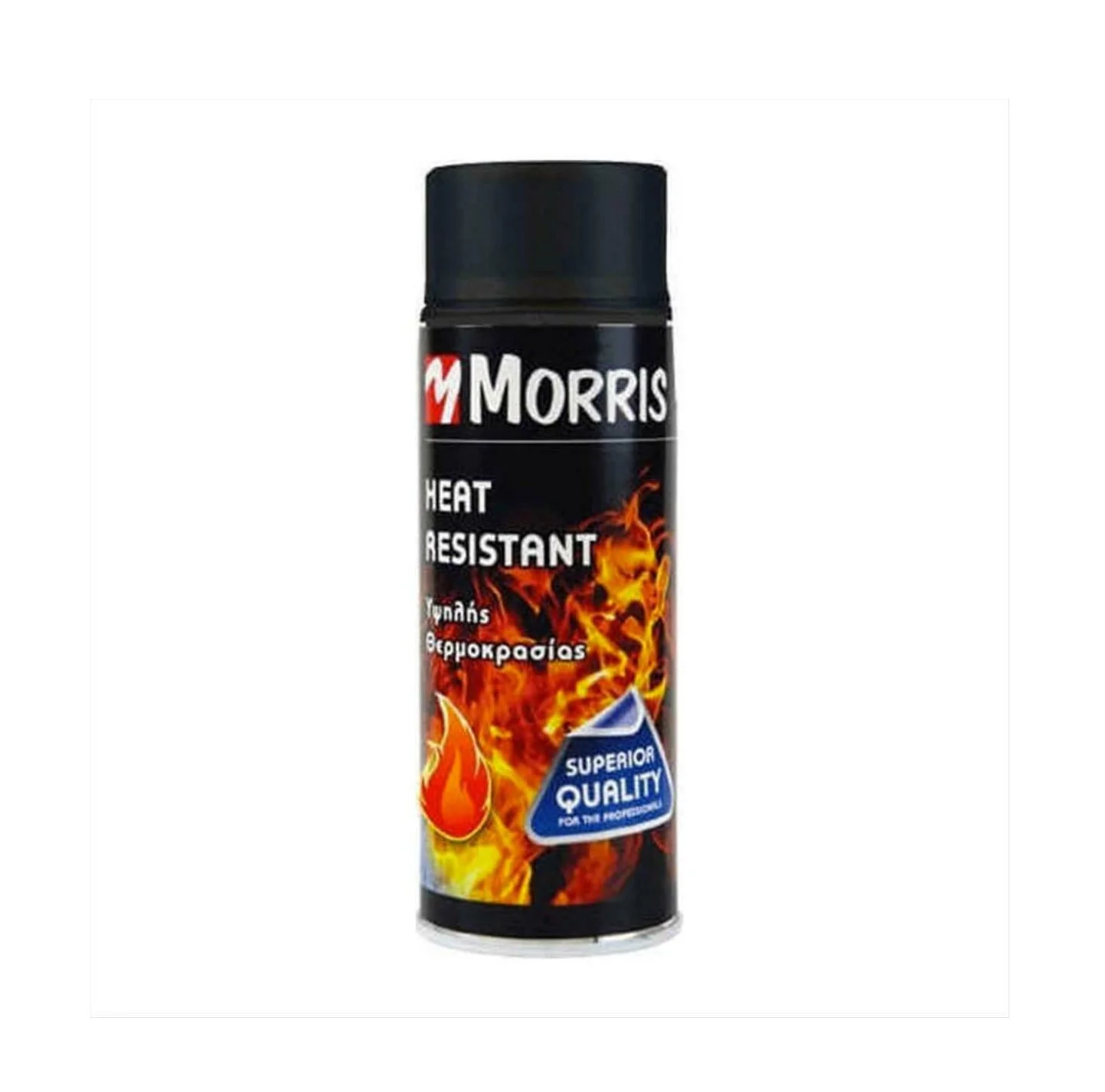 Φωτογραφία προϊόντος: Morris Heat Resistant 800°C Σπρέι Υψηλής Θερμοκρασίας Πυράντοχο με Ματ Εφέ 400ml Μαύρο