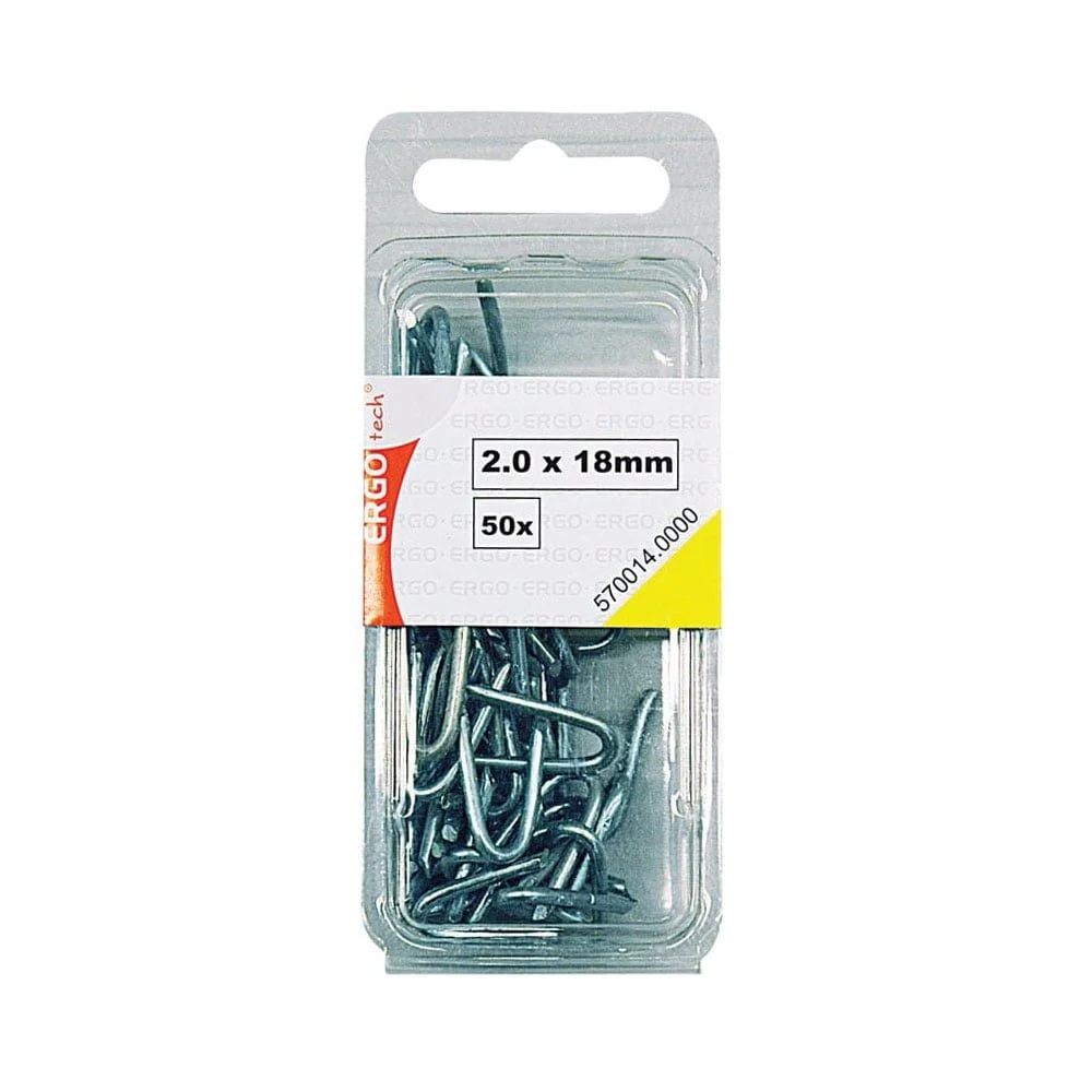 Φωτογραφία προϊόντος: Ergo Δίχαλα 2,0 x 18mm Γαλβανιζέ σετ 50τμχ - 570014.0000