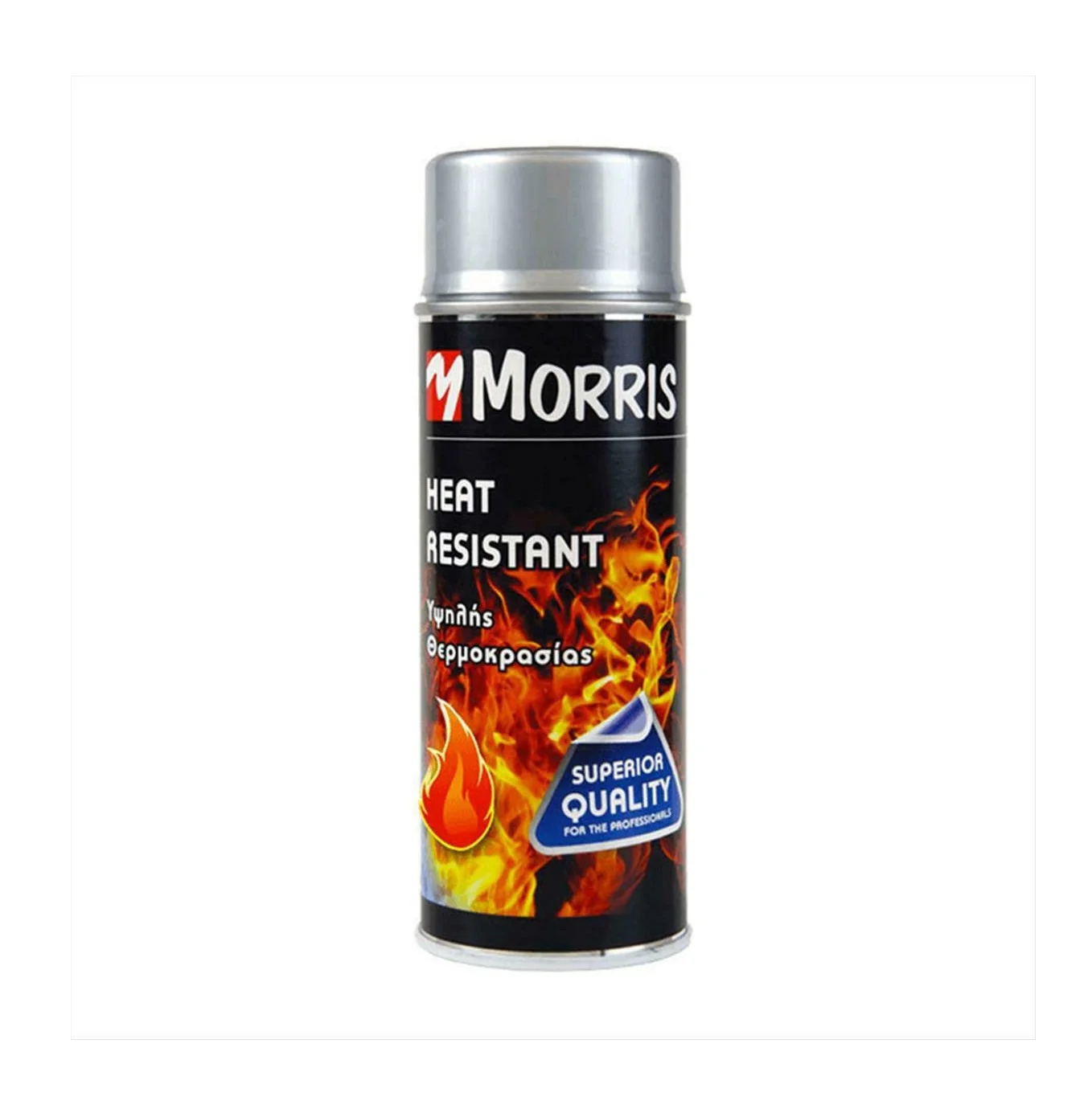 Φωτογραφία προϊόντος: Morris Heat Resistant 800°C Σπρέι Υψηλής Θερμοκρασίας Πυράντοχο με Ματ Εφέ 400ml Ασημί