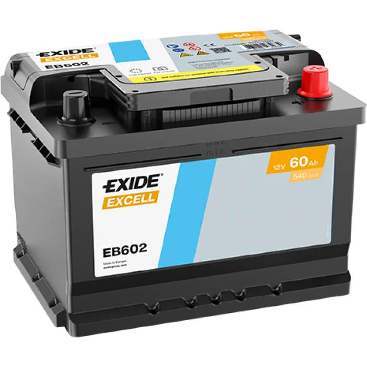 Φωτογραφία προϊόντος: EXIDE EUROPE Exide Excell EB602 12V 60Ah