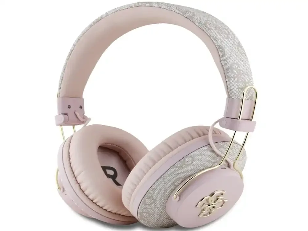 Φωτογραφία προϊόντος: Ακουστικά Guess – Wireless Headphones 4G Metal Logo (GUBHS72P4FC4MP) – Bluetooth 5.3, ENC, USB-C, Eco-Leather, On-ear, 300mAh – Pink