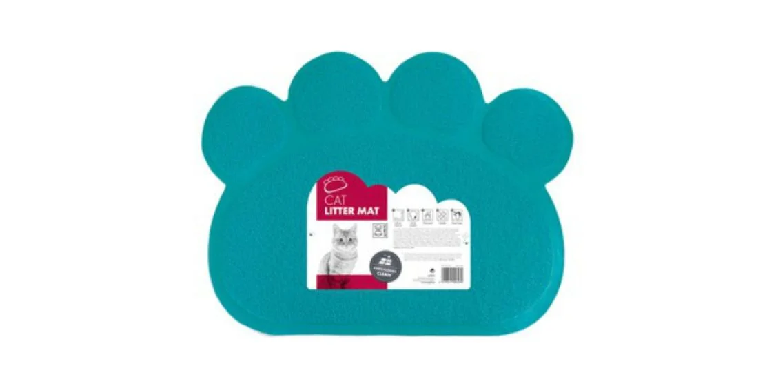 Φωτογραφία προϊόντος: M Pets Litter Mat Χαλάκι Τουαλέτας Γάτας Πατούσα Μπλε 60x45cm