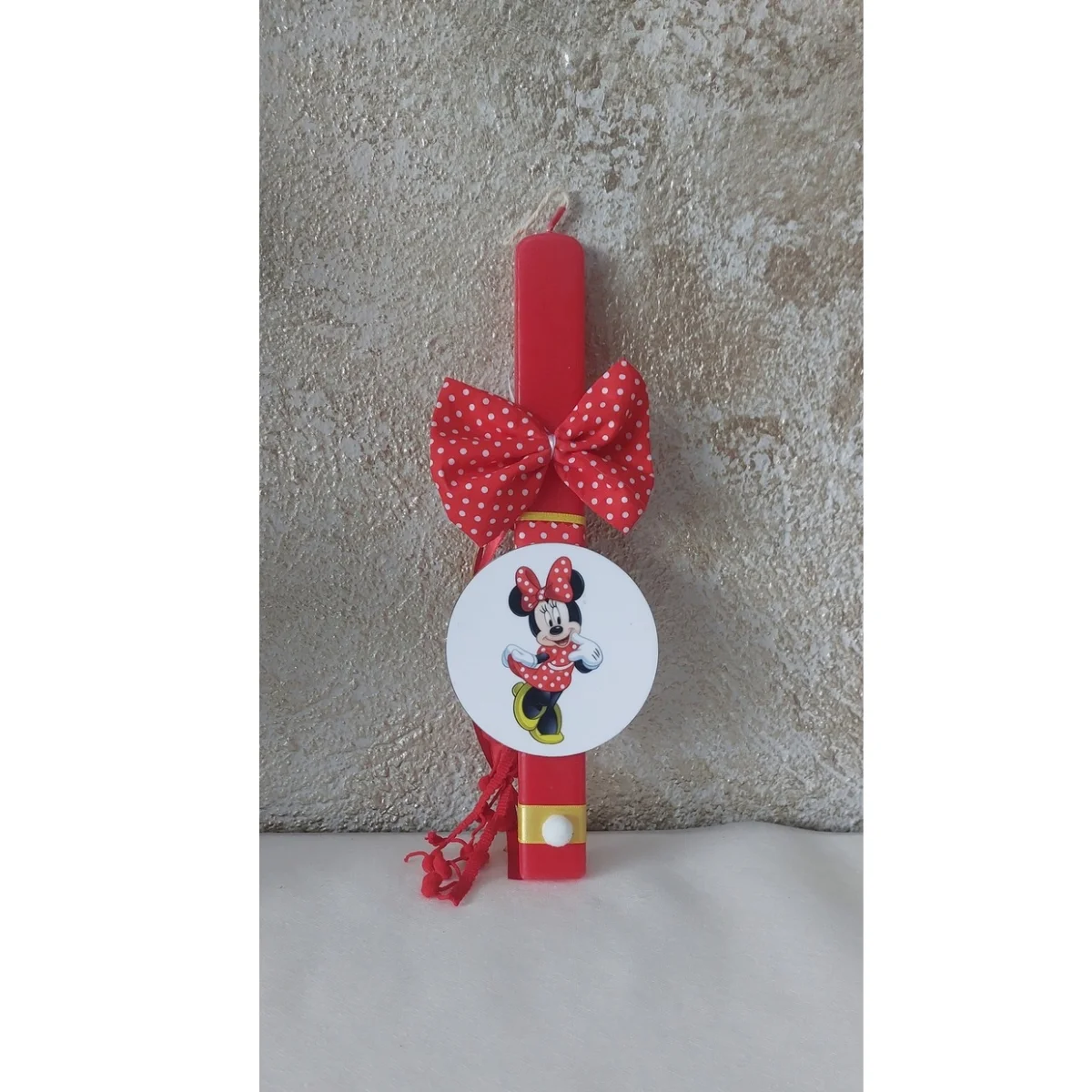 Φωτογραφία προϊόντος: Πασχαλινή Λαμπάδα MINNIE MOUSSE αρωματική κόκκινη