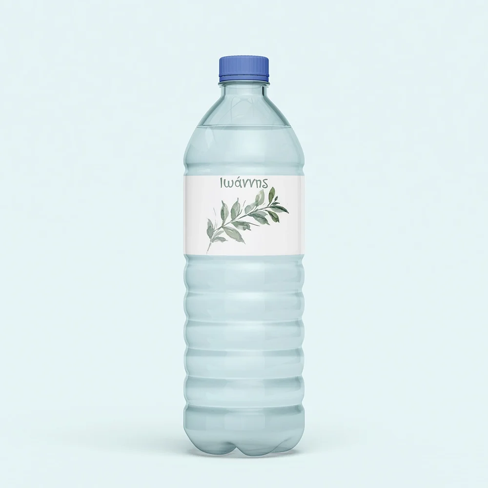 Φωτογραφία προϊόντος: Ecobags Αυτοκόλλητες Ετικέτες Νερού Βάπτισης Θέμα Κλαδί Ελιάς