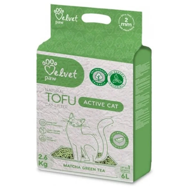 Φωτογραφία προϊόντος: Velvet Paw Tofu Green Tea – Άμμος Γάτας 6L