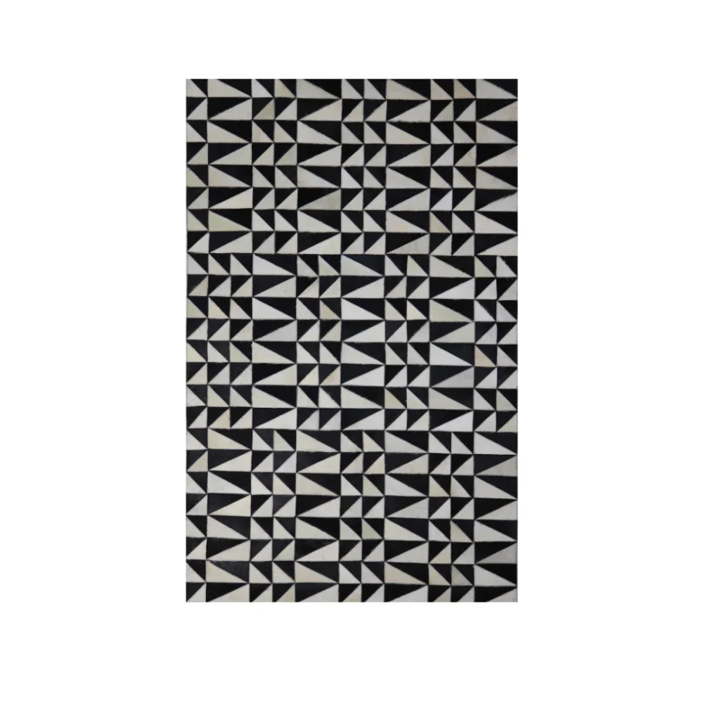 Φωτογραφία προϊόντος: BLACK : WHITE ΧΑΛΙ ΣΑΛΟΝΙΟΥ 120x200cm ΔΕΡΜΑ ΜΑΥΡΟ ΛΕΥΚΟ ΜΑΛΛΙΝΟ
