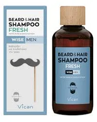 Φωτογραφία προϊόντος: Vican Wise Men Beard +amp; Hair Shampoo Fresh Σαμπουάν για τα Μαλλιά και τη Γενειάδα του Άνδρα, 200ml