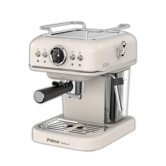 Φωτογραφία προϊόντος: Primo PREM-40445 Μηχανή Espresso 1050W 20bar Ιβουάρ-Chrome