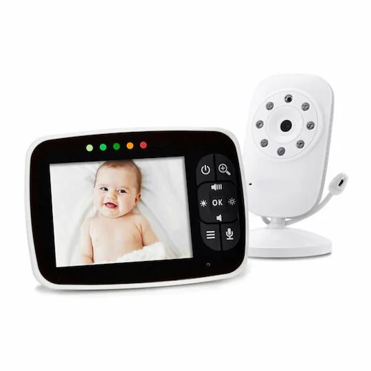 Φωτογραφία προϊόντος: Ασύρματο Baby Monitor 3.5″ LCD 2.4GHz – Νυχτερινή Λήψη OEM SM35 – Λευκό