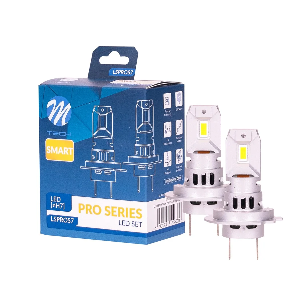 Φωτογραφία προϊόντος: M-tech ΛΑΜΠΕΣ H7 12V 2x 21W max6.000K 4600lm PRO SMART SERIES LED M-TECH - 2 τεμ. LSPROS7/MT