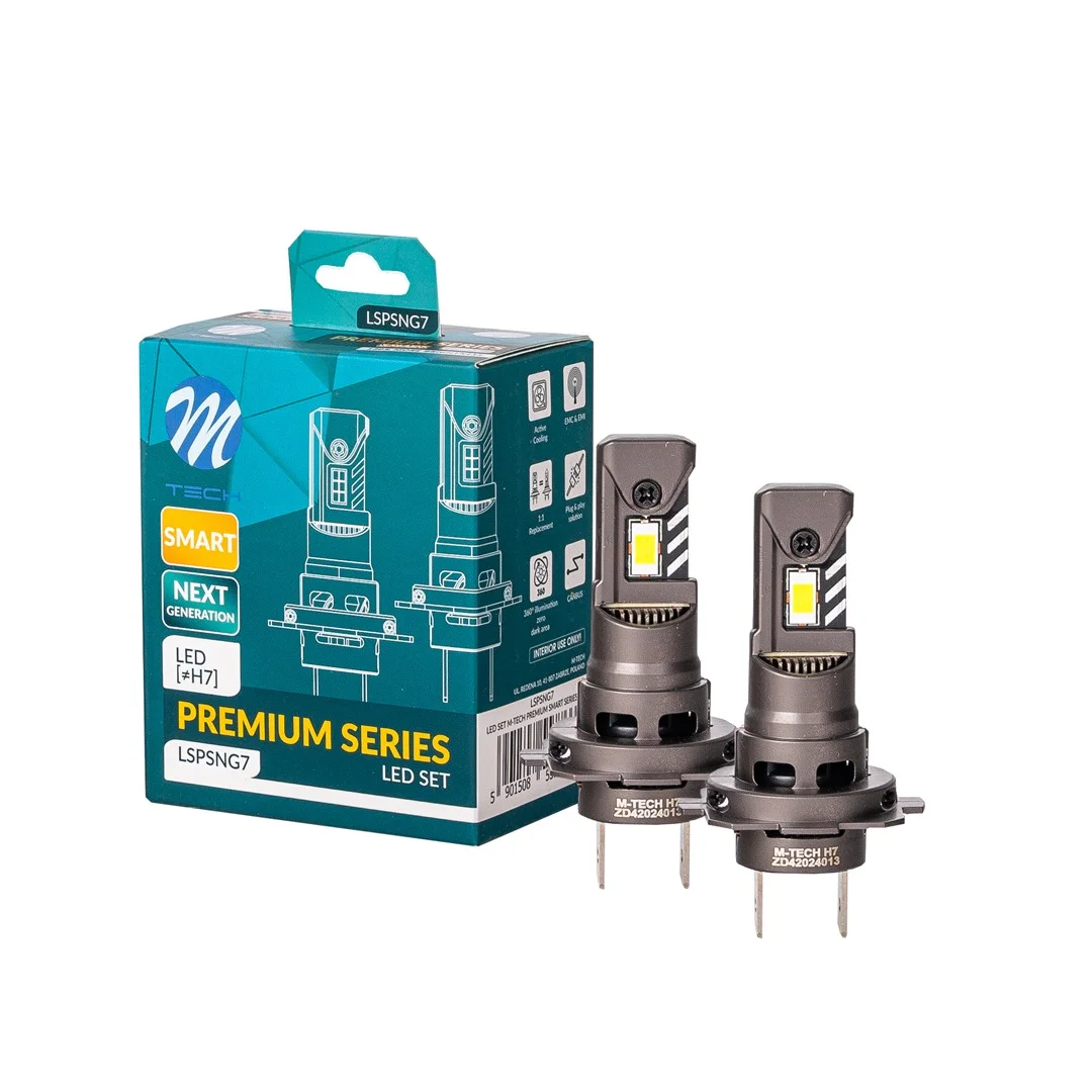 Φωτογραφία προϊόντος: M-tech ΛΑΜΠEΣ LED H7 12V 6.000K 35W 4.000lm LED CANBUS CSP3570 PRΕΜΙUM SMART SERIES M-TECH - 2 ΤΕΜ. LSPSNG7/MT