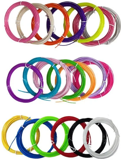 Φωτογραφία προϊόντος: 20Pcs PLA Filament 50g 5m. For 1.75mm 3D Printing Pen