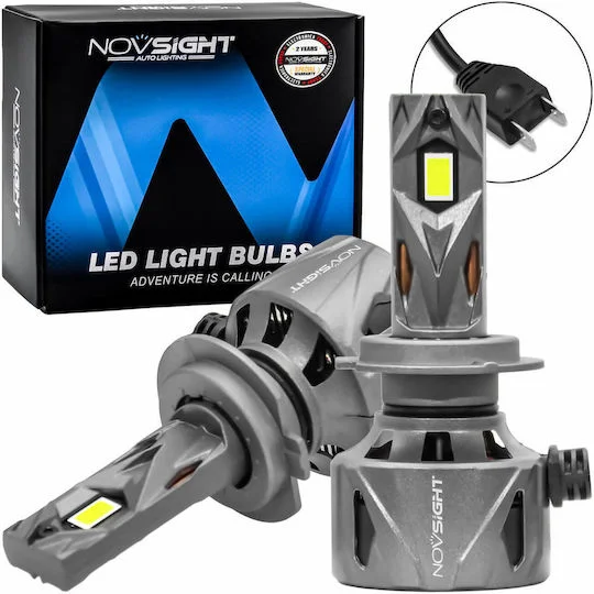 Φωτογραφία προϊόντος: H7 Led 12-24v 240w 60000lm 6500k Ip68 A500 N97 Novsight 2 X 120w 2 Έτη Εγγύηση