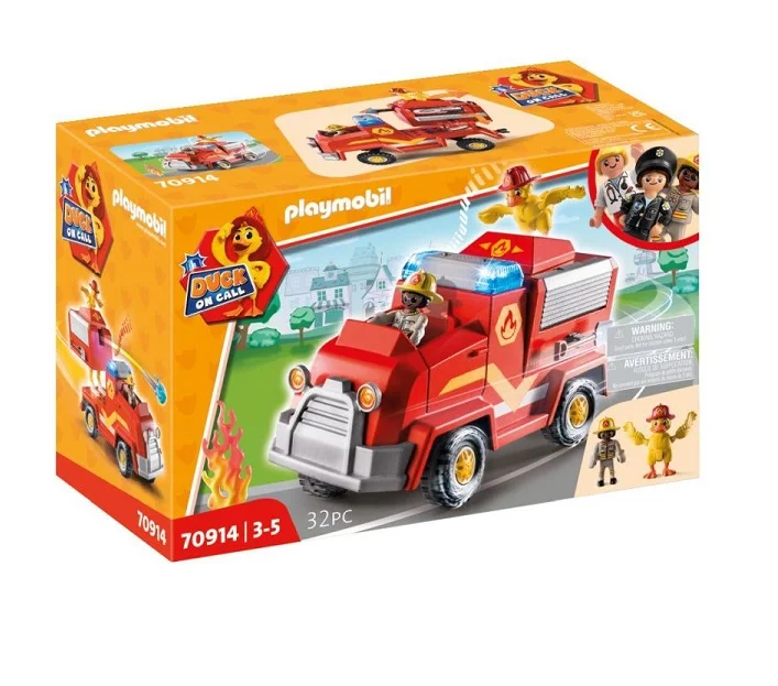 Φωτογραφία προϊόντος: Playmobil Duck On Call Όχημα Πυροσβεστικής Με Κανόνι Νερού (70914)