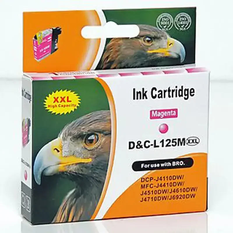 Φωτογραφία προϊόντος: Dragon Συμβατό μελάνι Brother LC125XL MAGENTA
