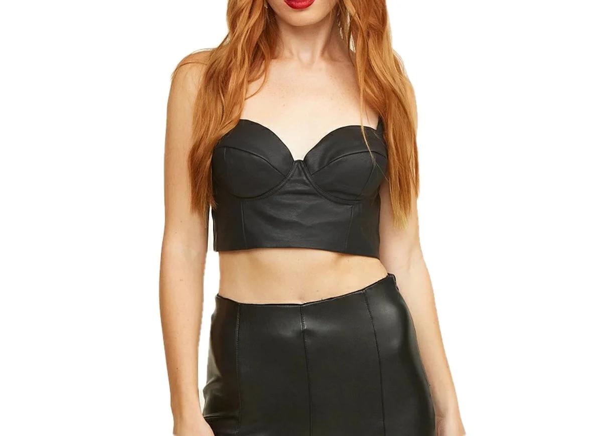 Φωτογραφία προϊόντος: Leather look μπούστο, Μαύρο, Lynne