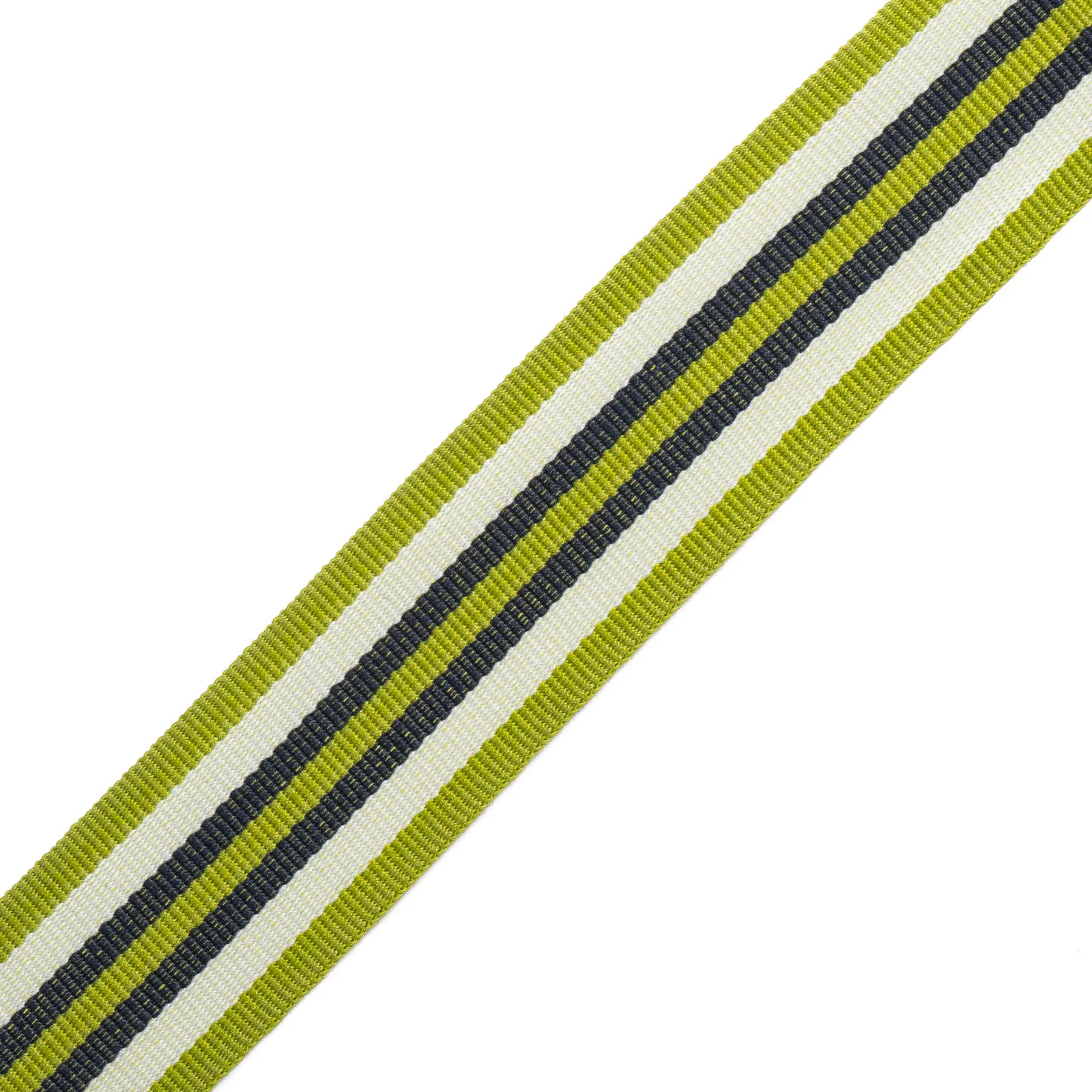 Φωτογραφία προϊόντος: Grosgrain Ribbon Striped Leef Green - Ecru - Dark Blue 2.5Cm