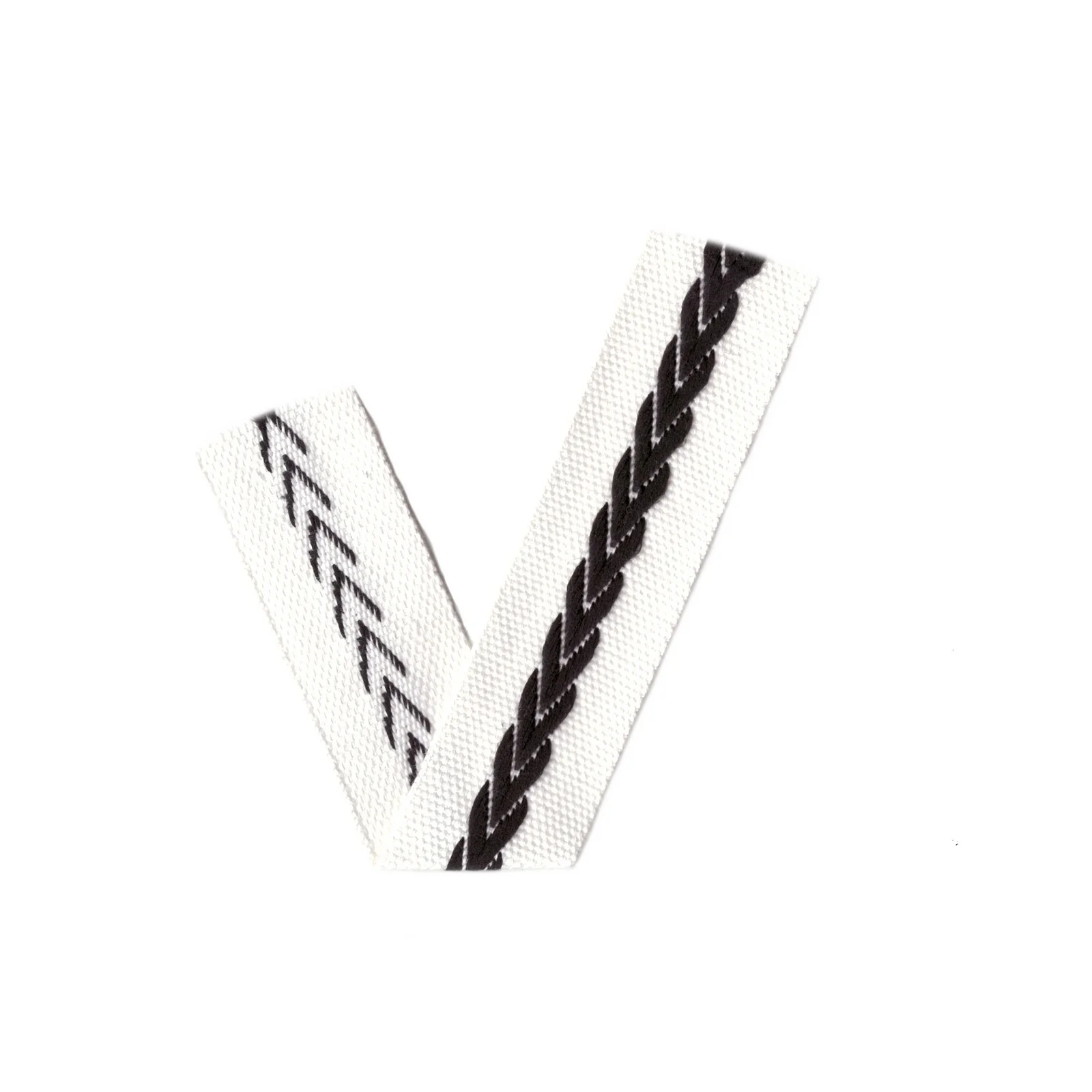 Φωτογραφία προϊόντος: Tape Herrinbone Woven Col. White - Black 2.5 Cm
