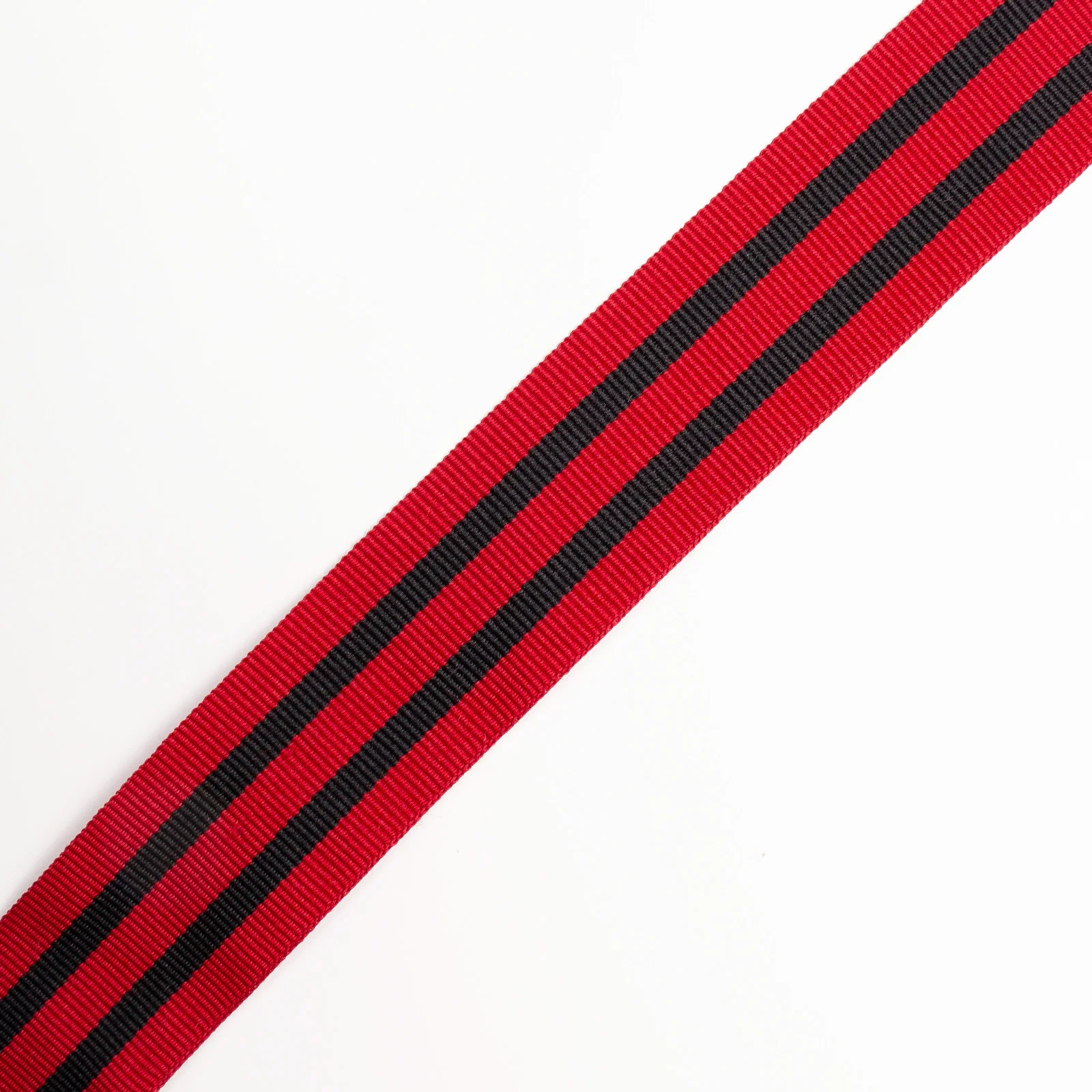 Φωτογραφία προϊόντος: Grosgrain Ribbon Red - Black 2 Stripes 3 Cm
