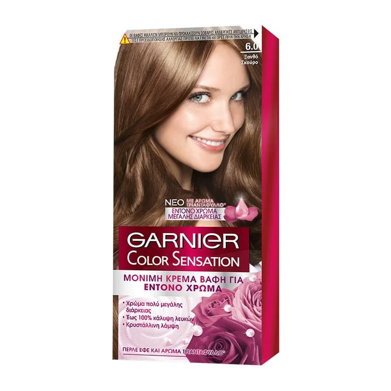 Φωτογραφία προϊόντος: Garnier Color Sensation Μόνιμη Βαφή Μαλλιών Κρέμα Για Έντονο Χρώμα 40ml | Απόχρωση Νο 6.0