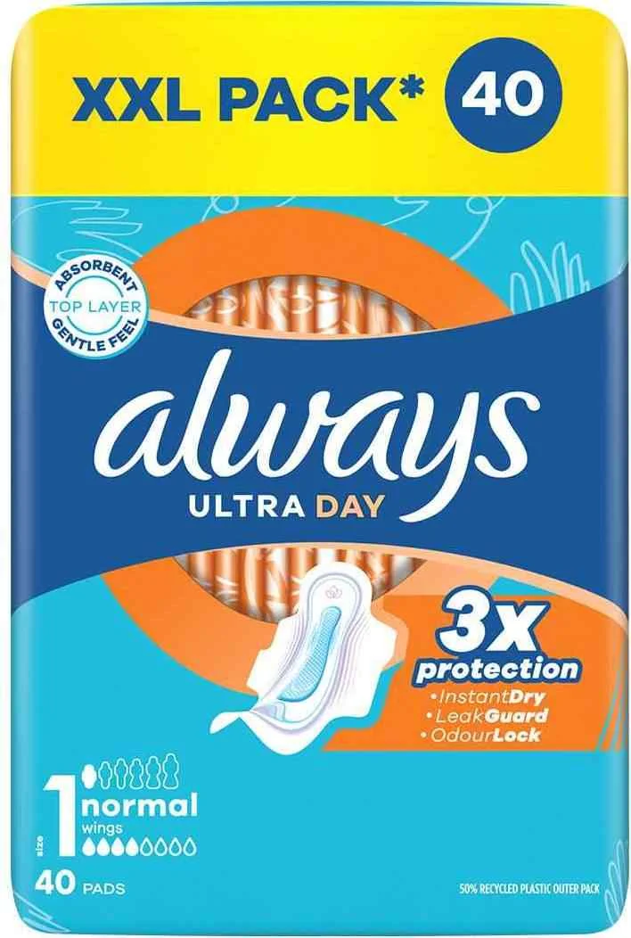 Φωτογραφία προϊόντος: Always Σερβιέτες Ultra Day Normal Size 1 - 40τμχ
