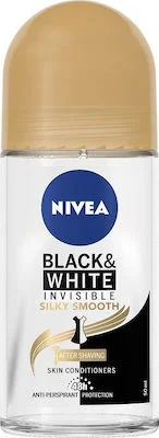 Φωτογραφία προϊόντος: Nivea Unisex Αποσμητικό Black & White Silky Smooth Roll-On 50ml