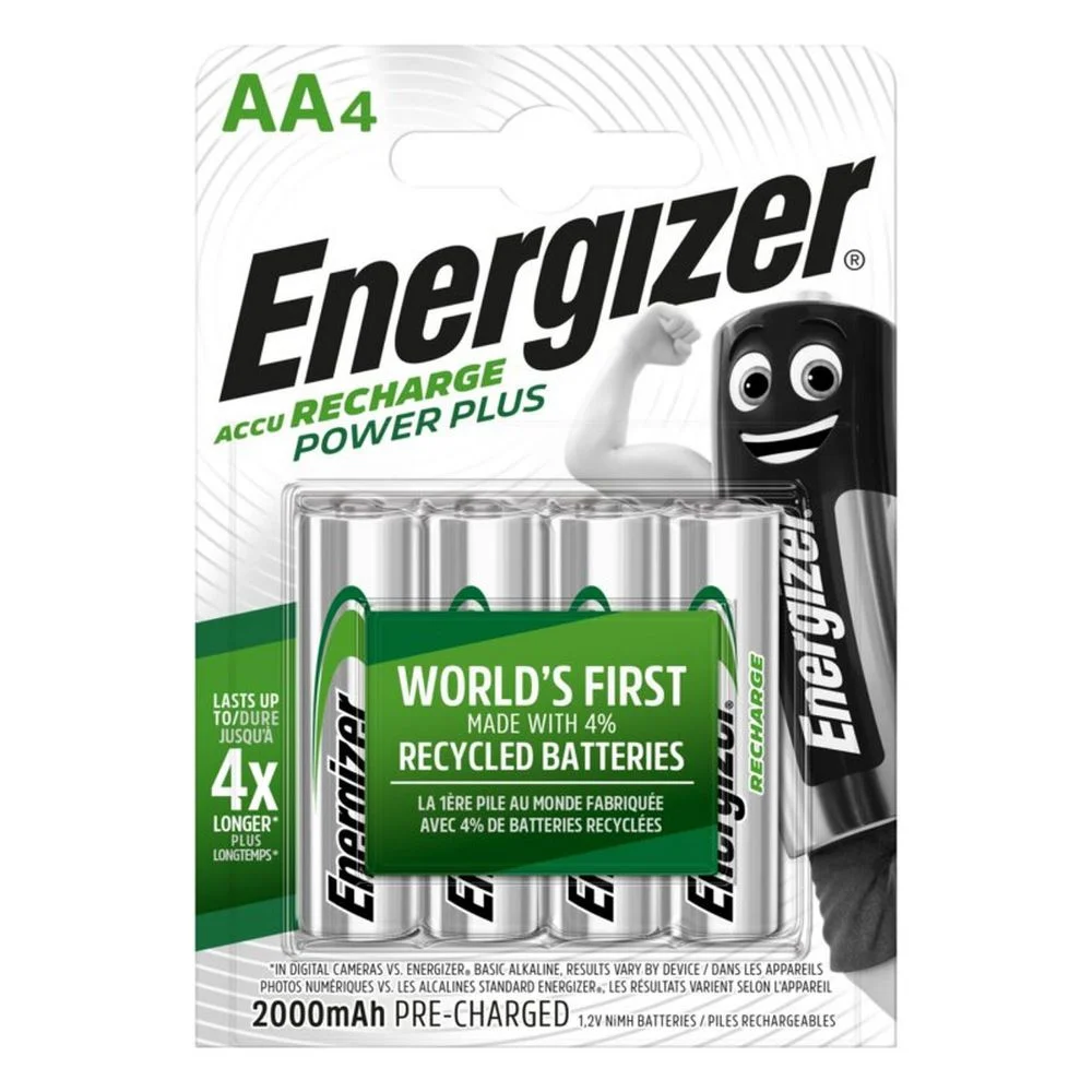 Φωτογραφία προϊόντος: ENEGIZER Energizer Power Plus Επαναφορτιζόμενες Μπαταρίες AA Ni-MH 2000mAh 1.2V 4τμχ (4827946) (ENE4827946)