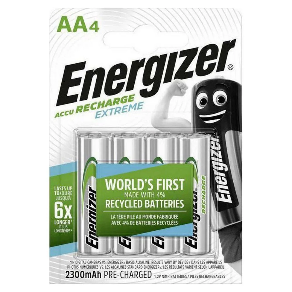 Φωτογραφία προϊόντος: ENEGIZER Energizer Extreme Επαναφορτιζόμενες Μπαταρίες AA Ni-MH 2300mAh 1.2V 4τμχ (4609612) (ENE4609612)