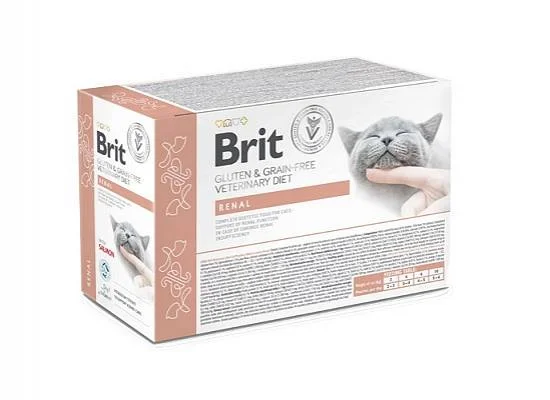 Φωτογραφία προϊόντος: Brit Vetenirary Diets Grain Free Cat Fillets in Gravy Renal Φακελάκια 12 x 85gr