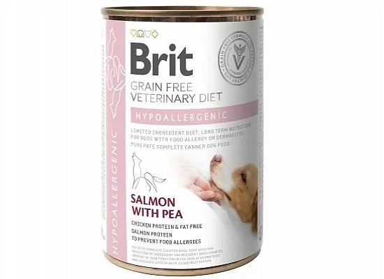 Φωτογραφία προϊόντος: Brit Vetenirary Diets Κλινική Κονσέρβα Hypoallergenic 400gr για Σκύλο Monop.Tuna 400g