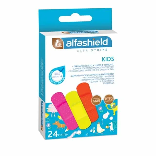 Φωτογραφία προϊόντος: Alfashield Kids Strips Επιθέματα Μικροτραυμάτων 24 τεμ.