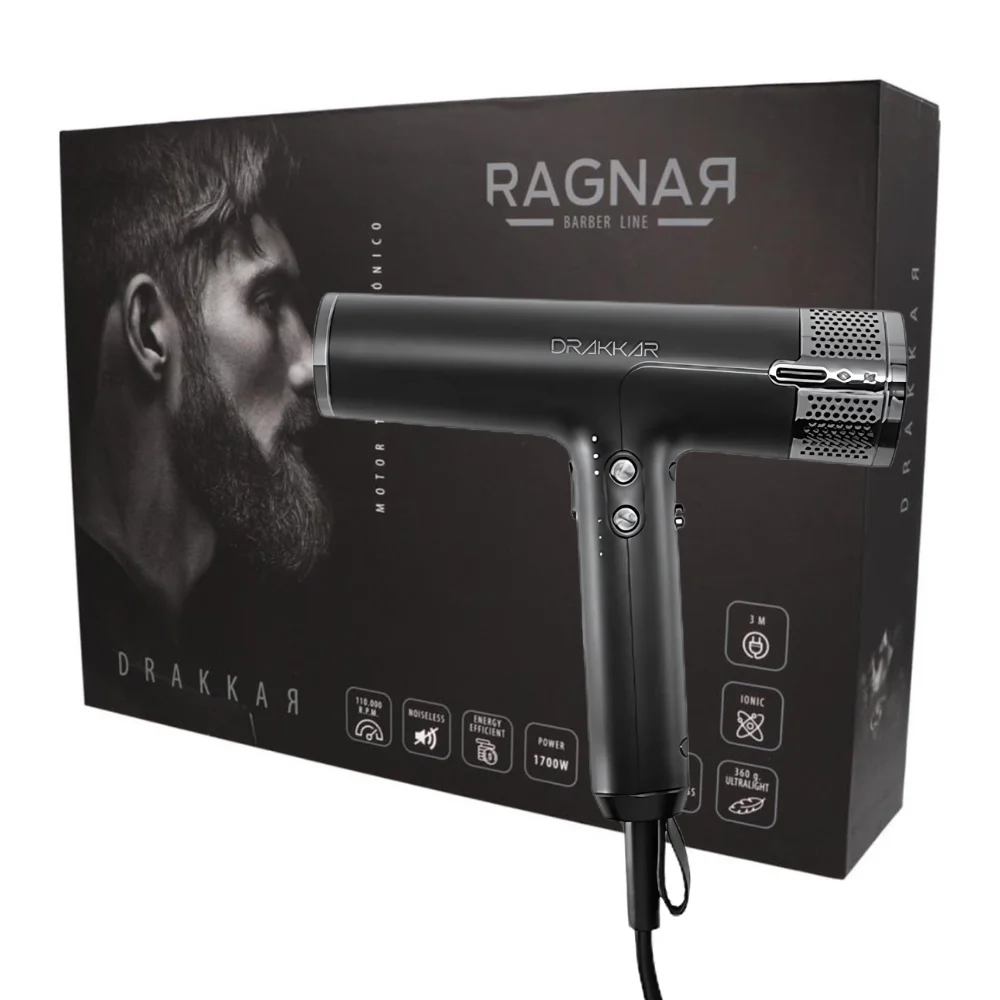 Φωτογραφία προϊόντος: Ragnar Barber Line Επαγγελματικό Πιστολάκι Μαλλιών Ragnar Drakkar Hair Dryer 1700W (07780)