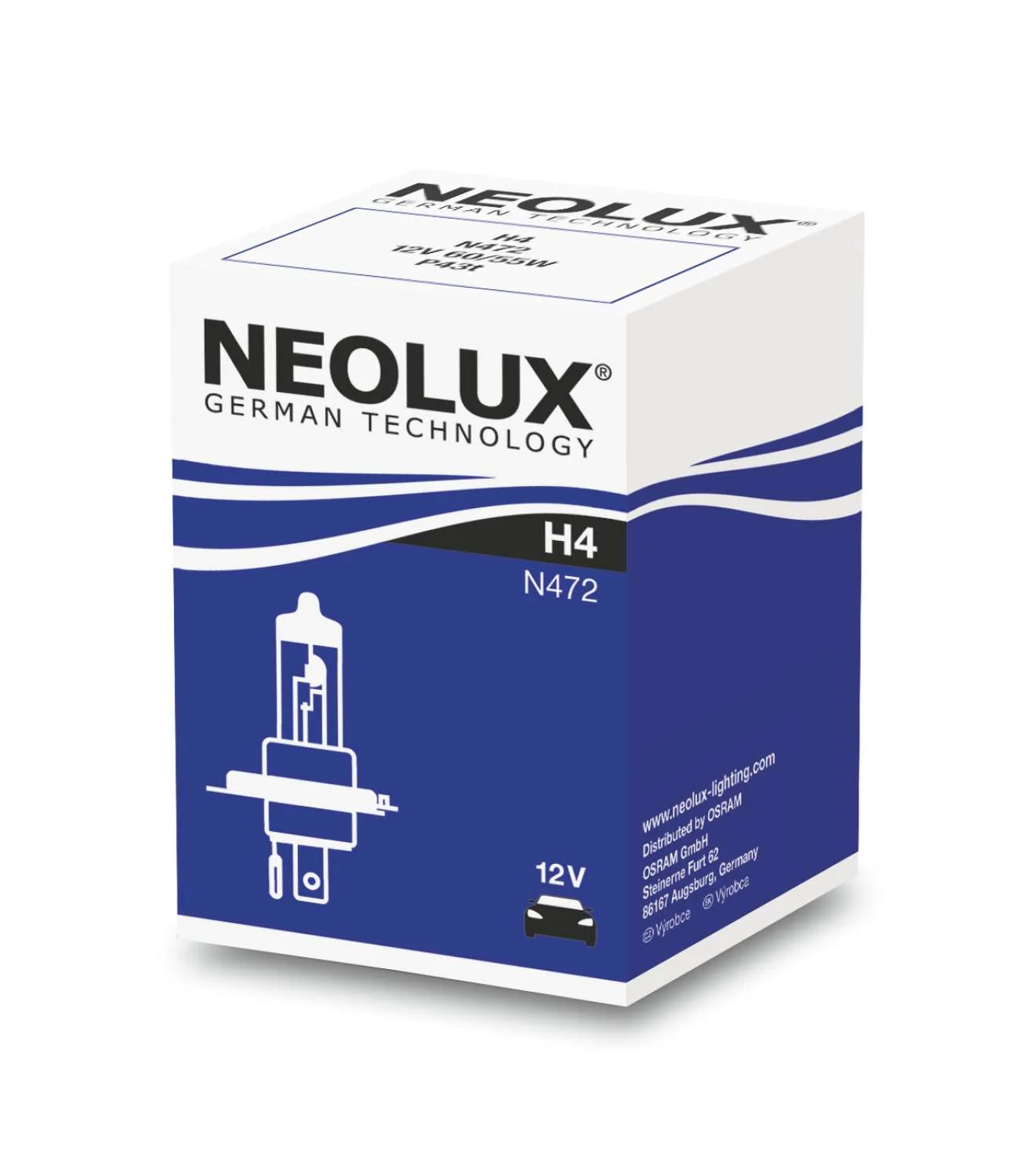 Φωτογραφία προϊόντος: NEOLUX H4 12V 60/55W P43t (N472) 1τμχ