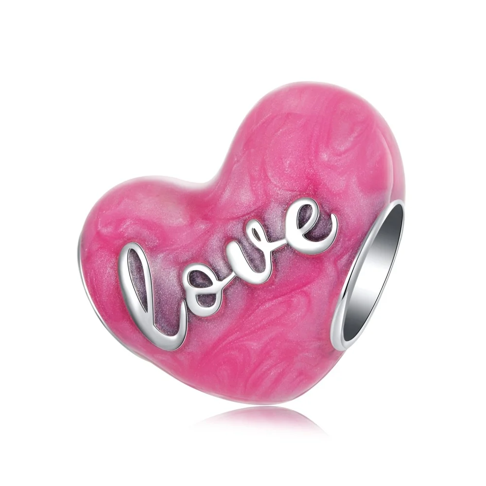 Φωτογραφία προϊόντος: Σύμβολο Silver Me Pink love heart για Βραχιόλι από Ασήμι 925 ΑΒΡ0951
