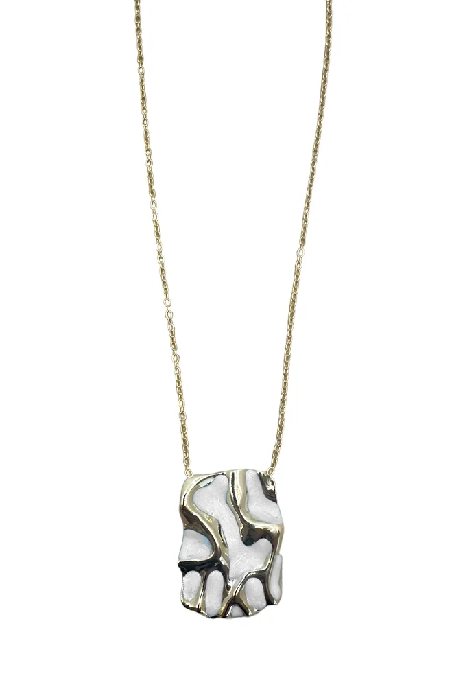Φωτογραφία προϊόντος: Regalis Sagre Gold White Necklace Steel(Ανοξείδωτο Ατσάλι)
