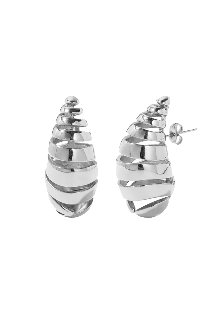 Φωτογραφία προϊόντος: Regalis Adeu Large Silver Steel Earrings