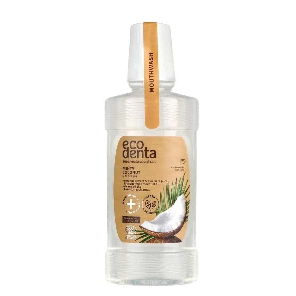 Φωτογραφία προϊόντος: OEM Ecodenta Certified Organic Fresh Breath Coconut Mouthwash 500ml – Βιολογικό Στοματικό Διάλυμα για Φρεσκάδα & Προστασία