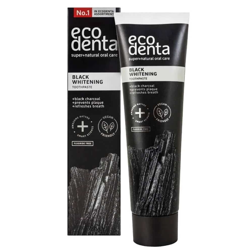 Φωτογραφία προϊόντος: OEM Ecodenta Black Whitening Toothpaste 100ml – Λευκαντική Οδοντόκρεμα με Ενεργό Άνθρακα