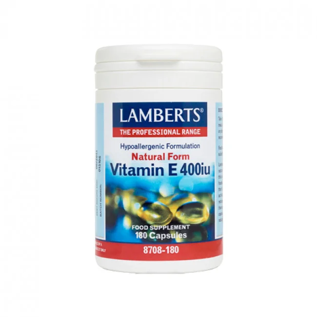 Φωτογραφία προϊόντος: LAMBERTS VITAMIN E 400IU NATURAL 180CAPS