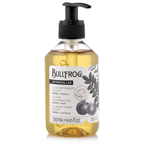 Φωτογραφία προϊόντος: Bullfrog – Botanical Lab, Delicate Cleansing Fluid for Hair and Beard 250ml (απαλό καθαριστικό για μαλλιά και γένεια)
