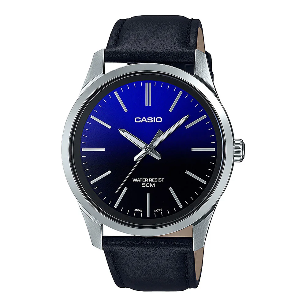 Φωτογραφία προϊόντος: CASIO Collection Black Leather Strap MTP-E180L-2AVEF