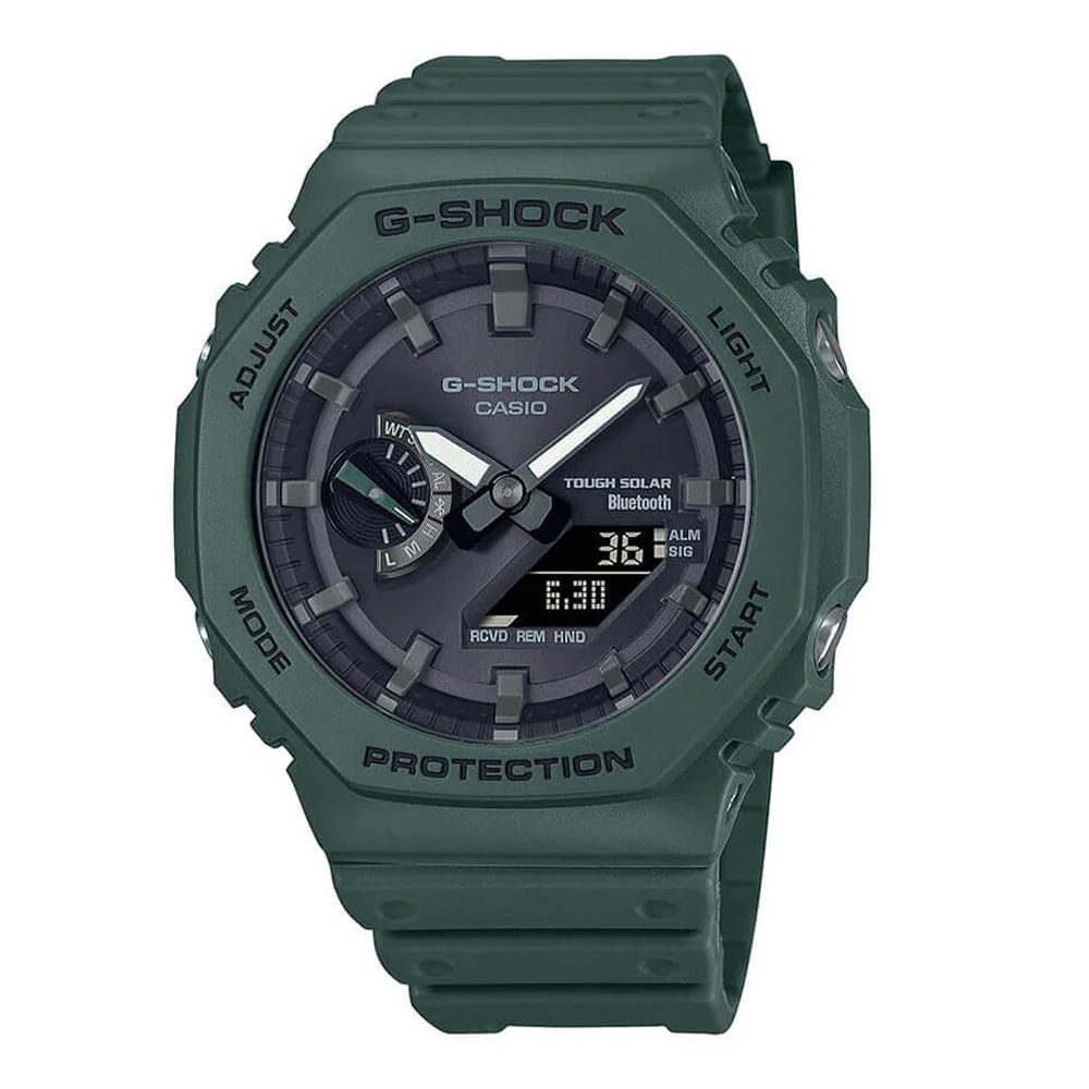 Φωτογραφία προϊόντος: CASIO G-Shock Bluetooth Solar Green Rubber Strap GA-B2100-3AER