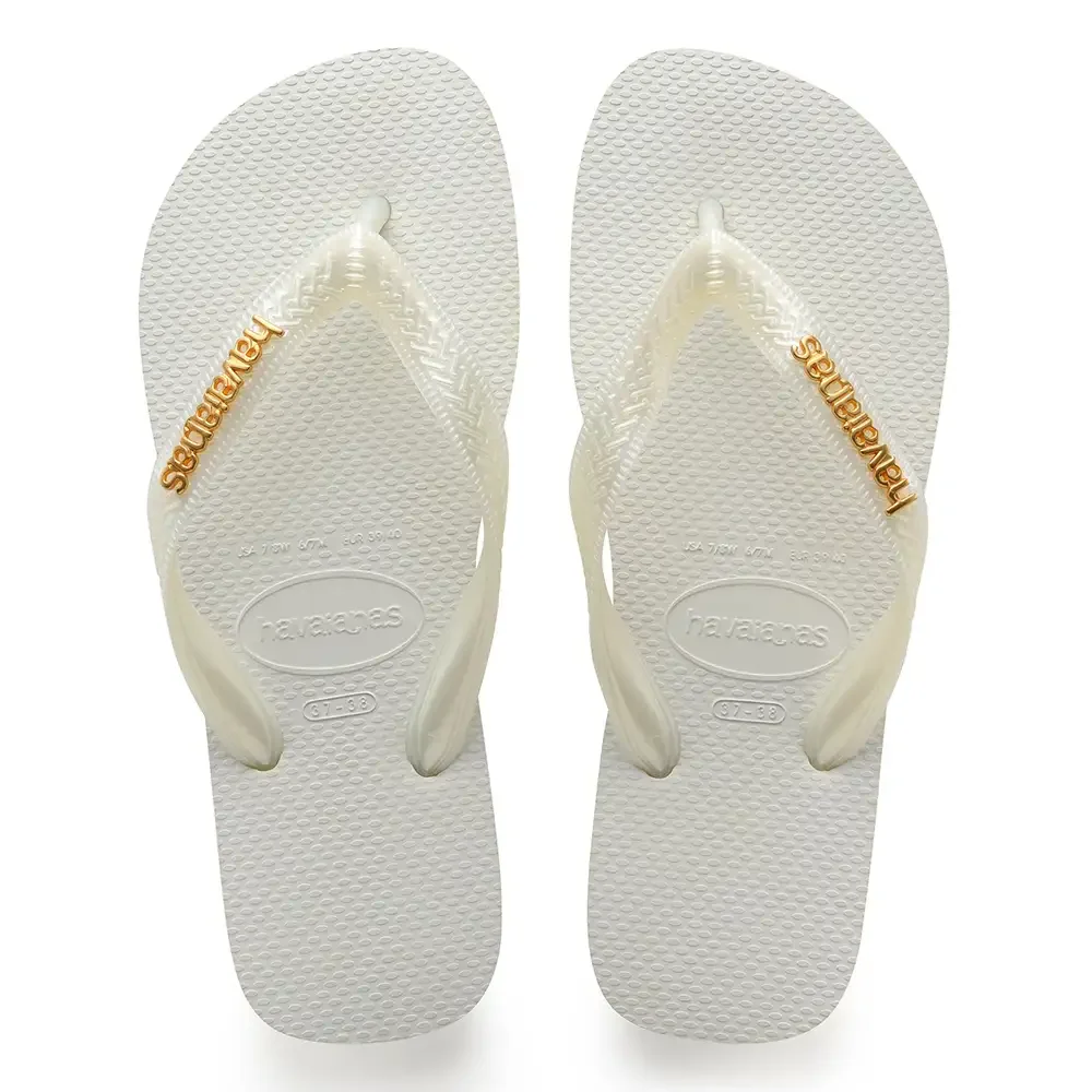 Φωτογραφία προϊόντος: HAVAIANAS ΓΥΝΑΙΚΙΕΣ ΣΑΓΙΟΝΑΡΕΣ LOGO METALLIC 4127244.1069 WHITE